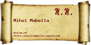 Mihol Mabella névjegykártya